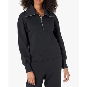 The Drop “Murphy” Half-Zip Sweatshirt |  Black | Size XS NWT